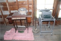Typewriter, Table, & Sewing Machine