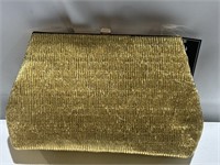 $45.00 Women's  Gold Clutch Handbag.