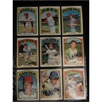 (9) 1972 Topps Baseball High Number Cards