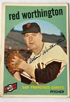 1959  RED WORTHINGTON - Topps Baseball Card # 28