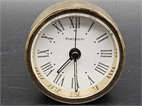 Tiffany & Co. 'Porfolio' Brass Quartz Desk Clock