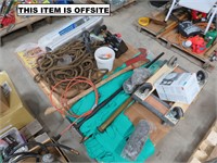 PALLET OF VARIOUS ITEMS (THESE ITEMS ARE OFFSITE)