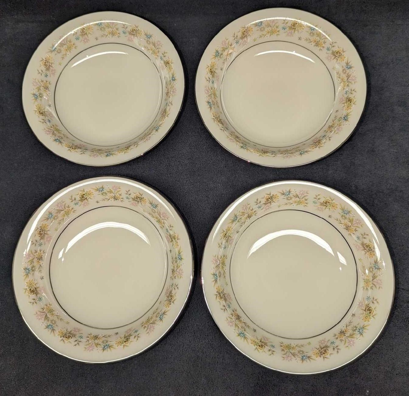 4 Retired Noritake Blossom Time Coupe Soup Bowls B