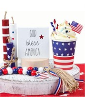 ($49) 4th of July Decorations-Tiered Tray Decor-