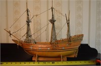 Hand crafted wooden ship