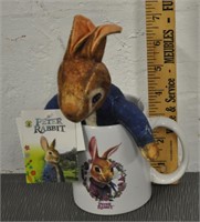 Peter Rabbit plush in mug collectible