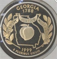 Proof 1999s Georgia quarter