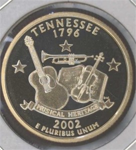 Proof 2002s Tennessee quarter