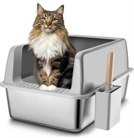 Stainless Steel Litter Box High Sides, Extra