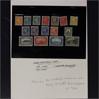 Canada Stamps #162-177 Mint NH/LH, fresh, CV $702