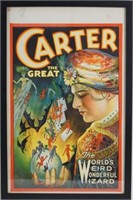 Vintage Carter the Great orig. lobby poster 1926