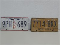 Two New York License Plates