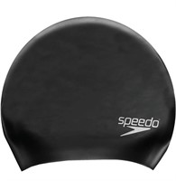 Speedo Unisex Long Hair Swim Cap, Black, One