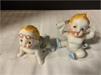 2 1/2” T  porcelain figures babies