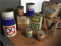 Lot of Oil & Grease Tins