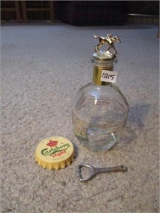 whiskey decanter, and bottle openers