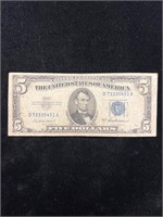 1953 A $5 Silver Certificate