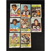 (12) 1975 Topps Football Cards With Stars