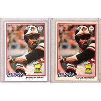 (2) 1978 Topps Eddie Murray Rookies