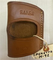 GALCO YAO203 BERETTA M-92 LEATHER HOLSTER