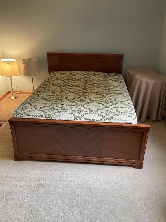 Retro bed, w/54x75 mattress/box spring