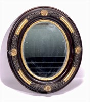 Oval mirror, leaf & nut castings, goldleaf &