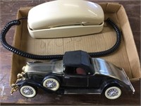 Telephone and toy car