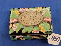 Cloisonne Container with Inlayed Jade