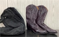 Lucchese 2000 S 10 Cowboy Boots w Boot bag