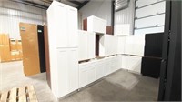 42" White Shaker Kitchen Cabinet Set