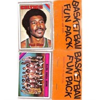 (2) 1975-76 Topps Basketball Sealed Fun Packs