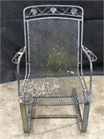Wrought Iron Rocking Chair, weather worn