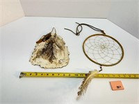 Vtg Navajo Fragile Feather Art and Dream Catcher