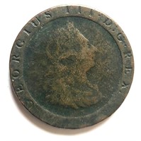 Great Britain 1797 George III Cartwheel Penny.