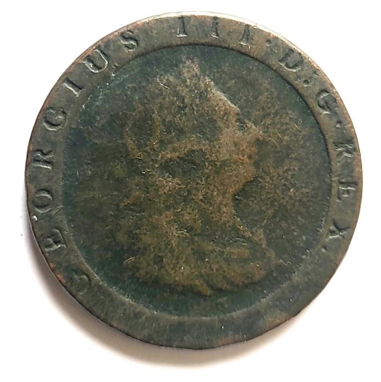 Great Britain 1797 George III Cartwheel Penny.