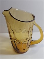 Amber Pitcher Fostoria Mesa Pattern. Distinctive