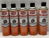 5 Bottles of CRC Brake Parts Cleaner - NEW