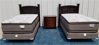 Pair Of Twin Size Beds With Nightstand