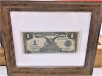 1899 LARGE NOTE BLUE SEAL SILVER CERTIFICATE FRAME