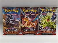 (3) Pokemon Scarlet & Voilet Obsidian Flames Pack