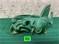 Vtg Haeger Pottery Green Vase
