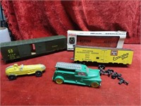 Auburn toy cars & train cars.