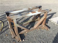 (2) METAL SAWHORSES