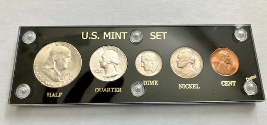 1953-S US MINT SET IN A CAPITAL HOLDER NICE