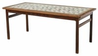 MID-CENTURY ROSEWOOD COFFEE TABLE, ROYAL CPH TILES