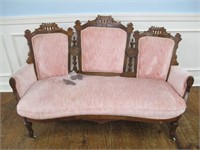 VICTORIAN SATTEE  CIR 1880'S  CLEAN  PINK MATERIA