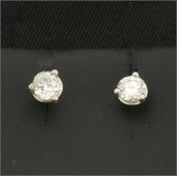 2/5ct Diamond Stud Earrings in Platinum Martini Se
