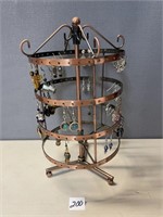 EARRING DISPLAY STAND WITH PAIRS OF EARRINGS
