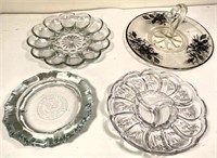 glass serving platters