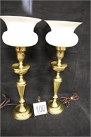 Pair of 29" Tall Brass Bottom Lamps (Possibly